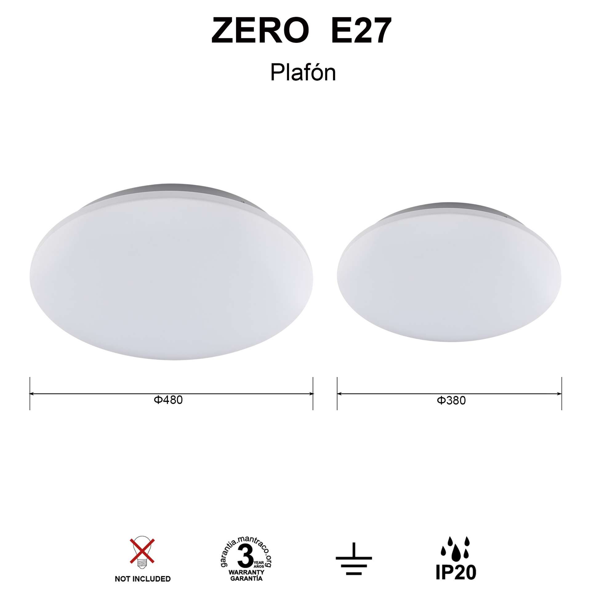 Plafoniera Zero E27 - immagine 3