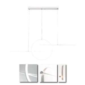 Sospensione 3 strutture LED Kitesurf - Bianco