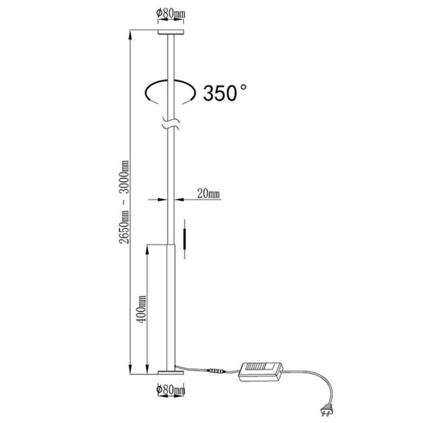 Piantana LED a soffitto Vertical - immagine 5