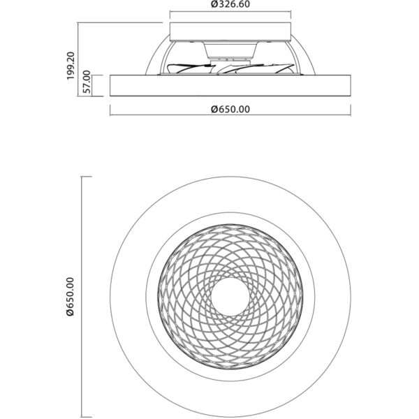 Plafoniera LED con ventilatore Tibet - immagine 12