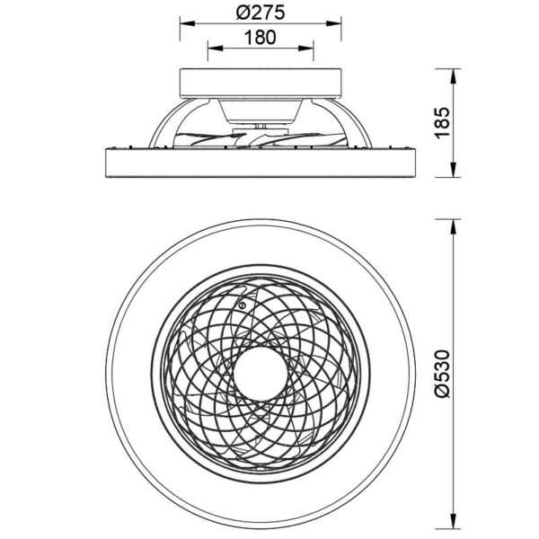 Plafoniera LED con ventilatore Tibet - immagine 11
