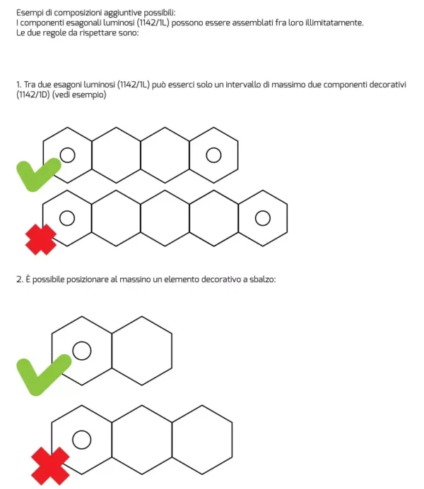 Plafoniera componibile 1 luce Hexagon - immagine 11