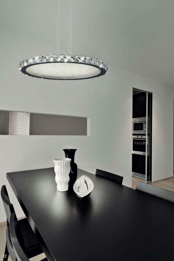 Sospensione circolare Crystal Led - immagine 2