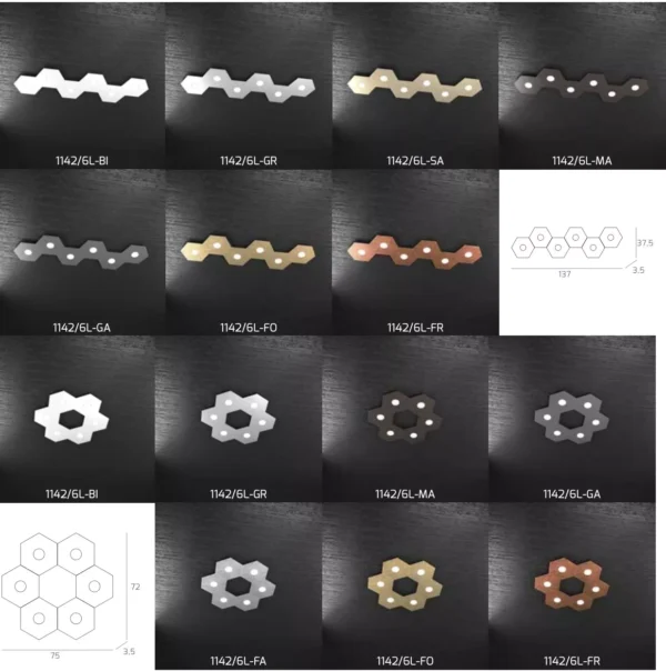 Plafoniera componibile 1 luce Hexagon - immagine 10