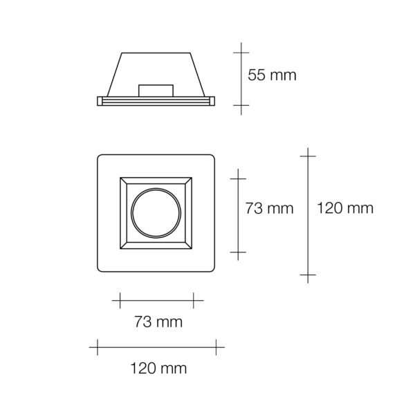 Faretto ad incasso 1 luce Attica - immagine 6