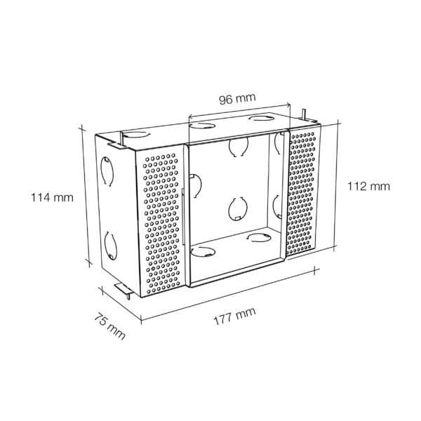 Controcassa per laterizio per applique ad incasso segnapassi Atena - immagine 2
