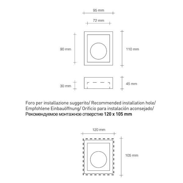 Applique circolare ad incasso segnapassi Atena - immagine 4