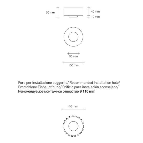 Faretto ad incasso basculante 1 luce Lelanto - immagine 6