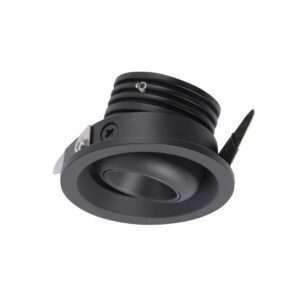 Faretto ad incasso basculante 3W LED Neptuno - Nero, Calda (2700K)