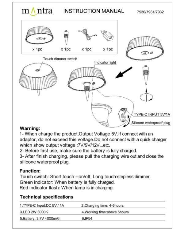 Lampada da tavolo per esterni Tappo Relax - immagine 10