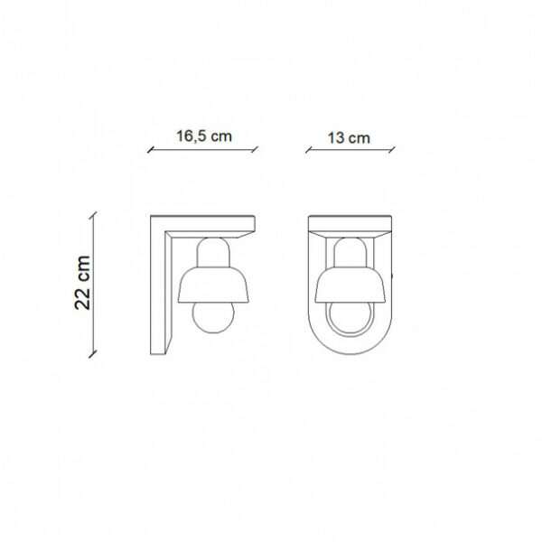 Applique 1 luce Berimbau - immagine 5