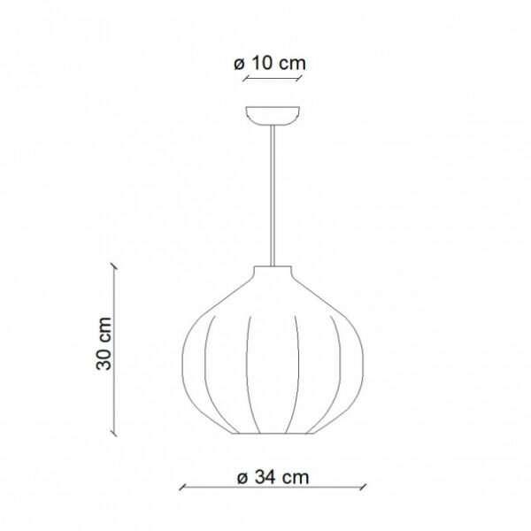 Sospensione grande in ceramica Afoxe - immagine 5
