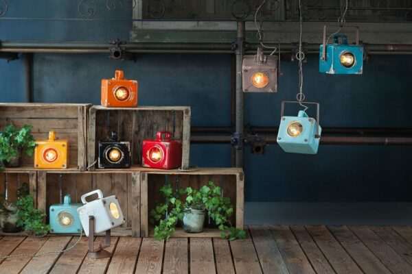 Lampada da tavolo Retro' riflettore Industrial - immagine 11