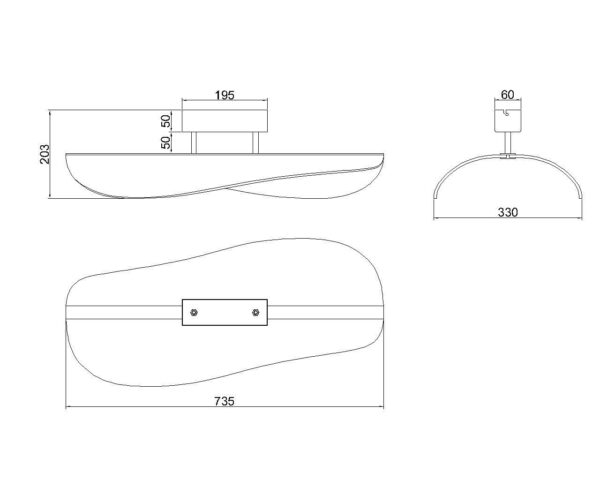 Plafoniera LED Bianca - immagine 2