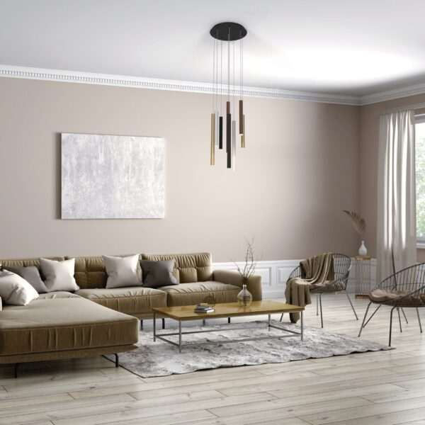 Lampada a sospensione circolare 8 luci Cala - immagine 2