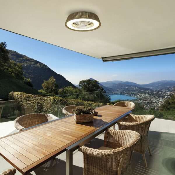 Plafoniera led con ventilatore Polinesia nautica IP44 - immagine 3