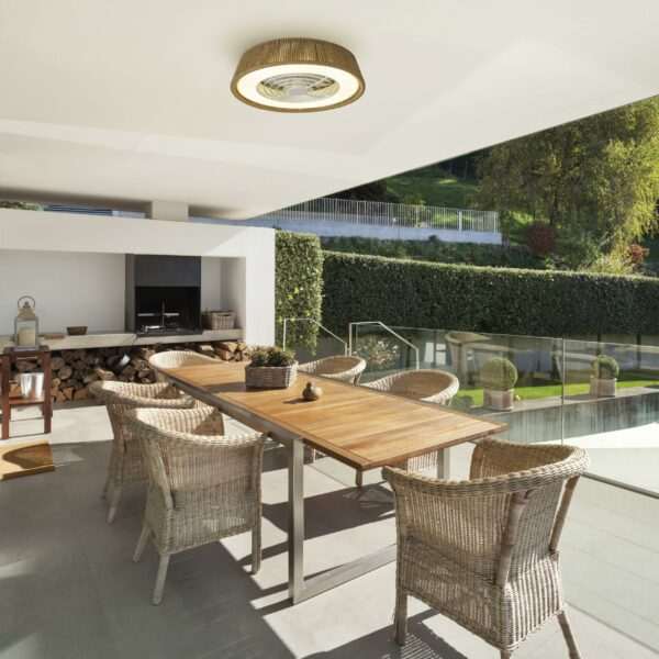 Plafoniera led con ventilatore Polinesia natural - immagine 5