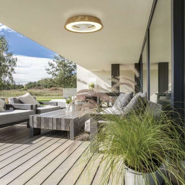 Plafoniera led con ventilatore Polinesia natural - immagine 4