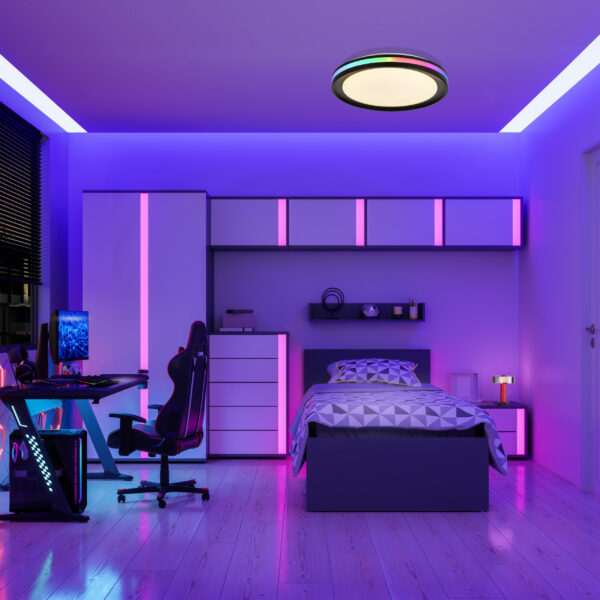 Plafoniera led Gamer RGB+W - immagine 3