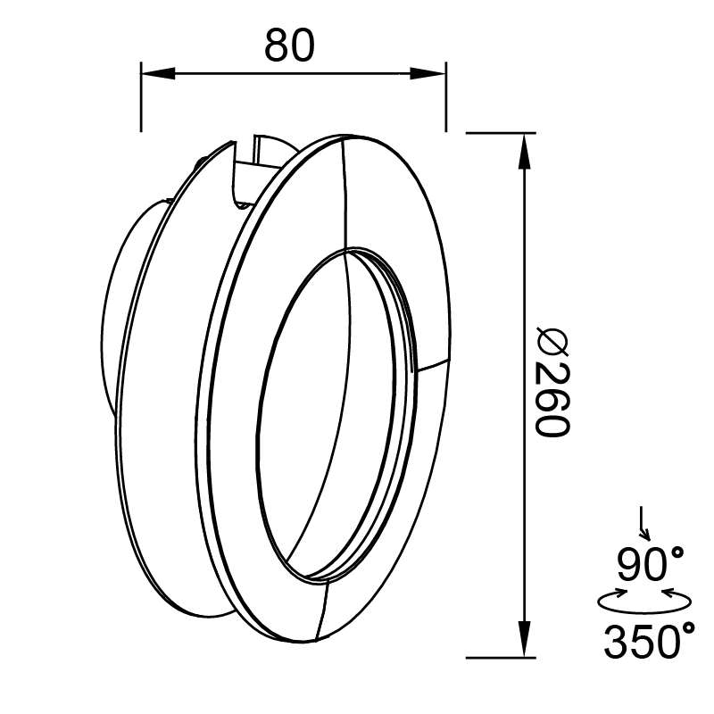 Applique circolare Toronto led - immagine 11