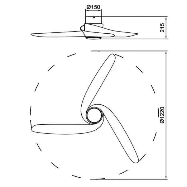 Plafoniera Ventilatore con luce GROENLAND - immagine 6