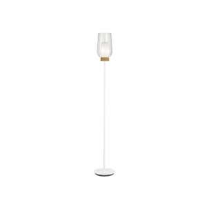 Lampada da terra vetro NORA - Bianco+Legno