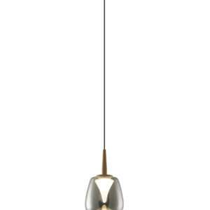 Sospensione LED 1 luce Andromeda - Diametro cm. 12, Cromo