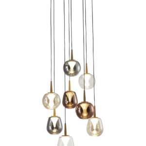 Sospensione base tonda Led Andromeda - Diametro cm.40 - 8 luci