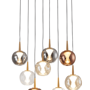 Sospensione Andromeda base Rettangolare - 50cm x 30cm 8 luci