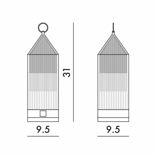 Lampada da tavolo senza fili ricaricabile LANTERN Kartell - immagine 6