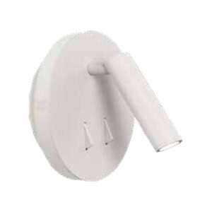 Applique tondo Cayman - Bianco opaco