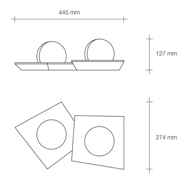 Plafoniera quadra Cicladi - immagine 9