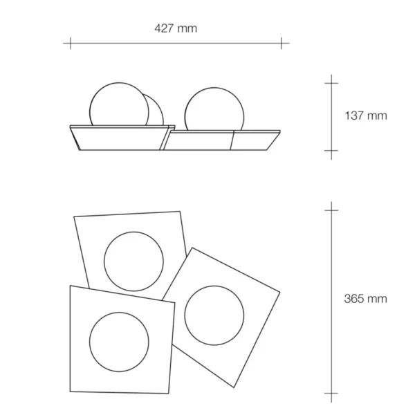 Plafoniera quadra Cicladi - immagine 8