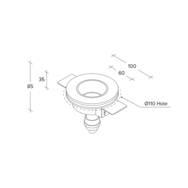 Faretto incasso 1 luce Thessaly raso soffitto - immagine 14