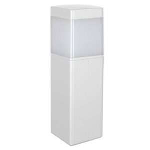 Paletto quadrato per esterni Chicago IP65 - Bianco, Altezza cm. 35