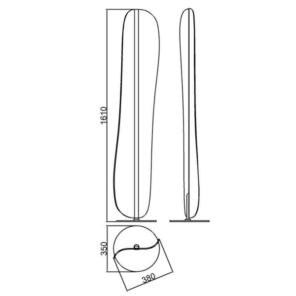 Lampada da terra BIANCA led - immagine 4