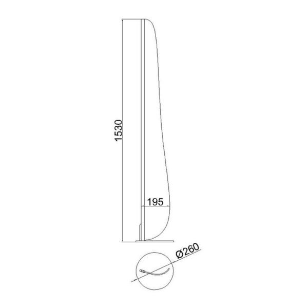 Lampada da terra BIANCA led - immagine 5