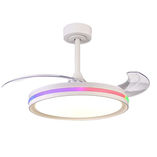 Plafoniera Ventilatore luce led RGB+W RAFAGA - immagine 2