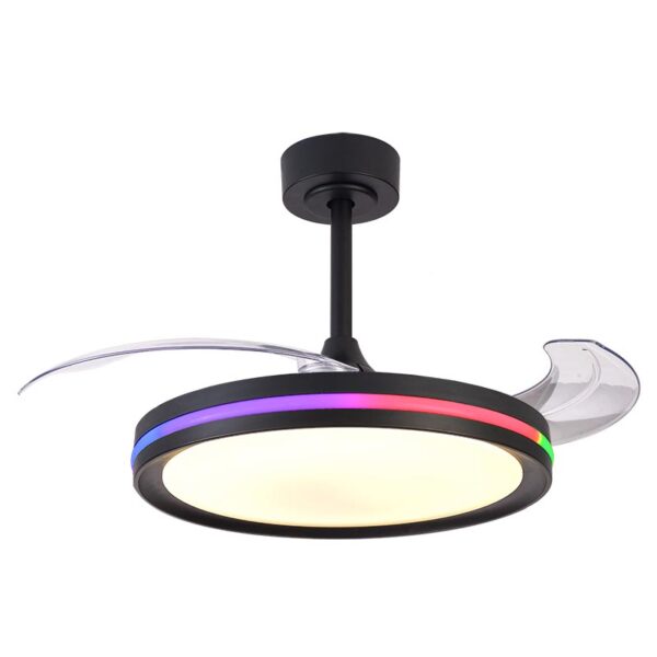 Plafoniera Ventilatore luce led RGB+W RAFAGA
