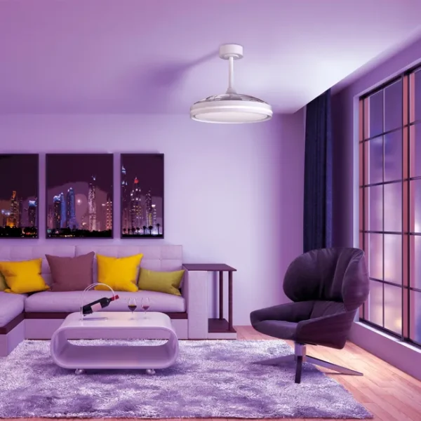 Plafoniera Ventilatore luce led RGB+W RAFAGA - immagine 5