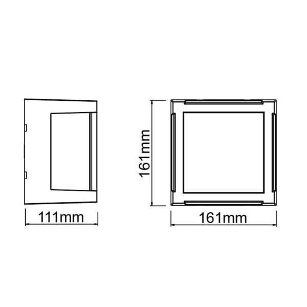 Applique quadrata Led CREEK IP65 - immagine 9