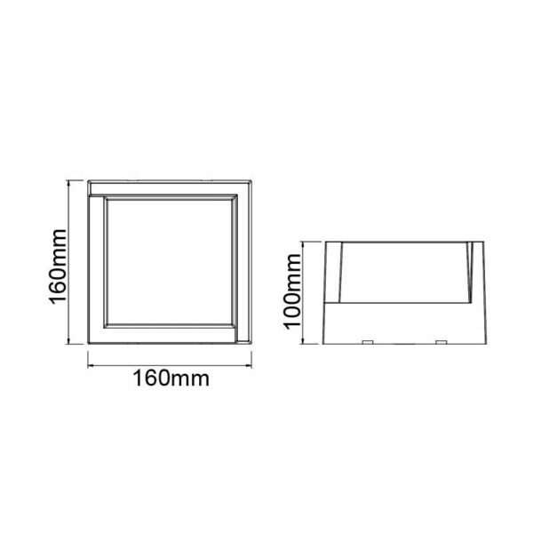 Applique quadrata Led CREEK IP65 - immagine 10