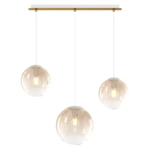 Sospensione lineare BIG ECLIPSE 3 luci vetro soffitto