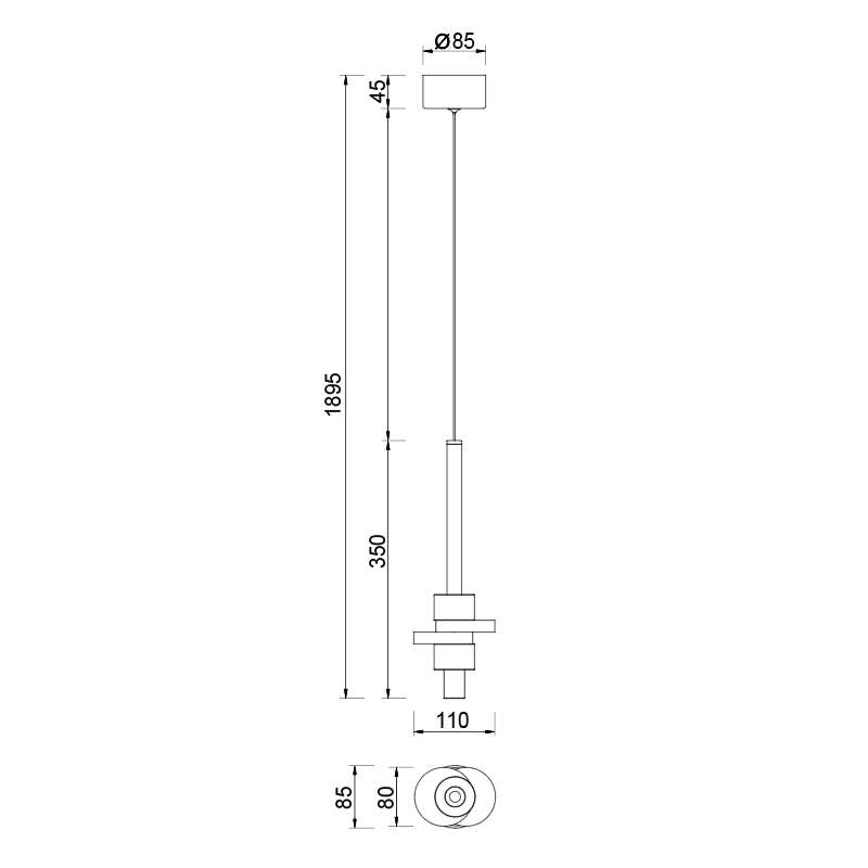 Sospensione led 7W 3000K BETTY - immagine 7