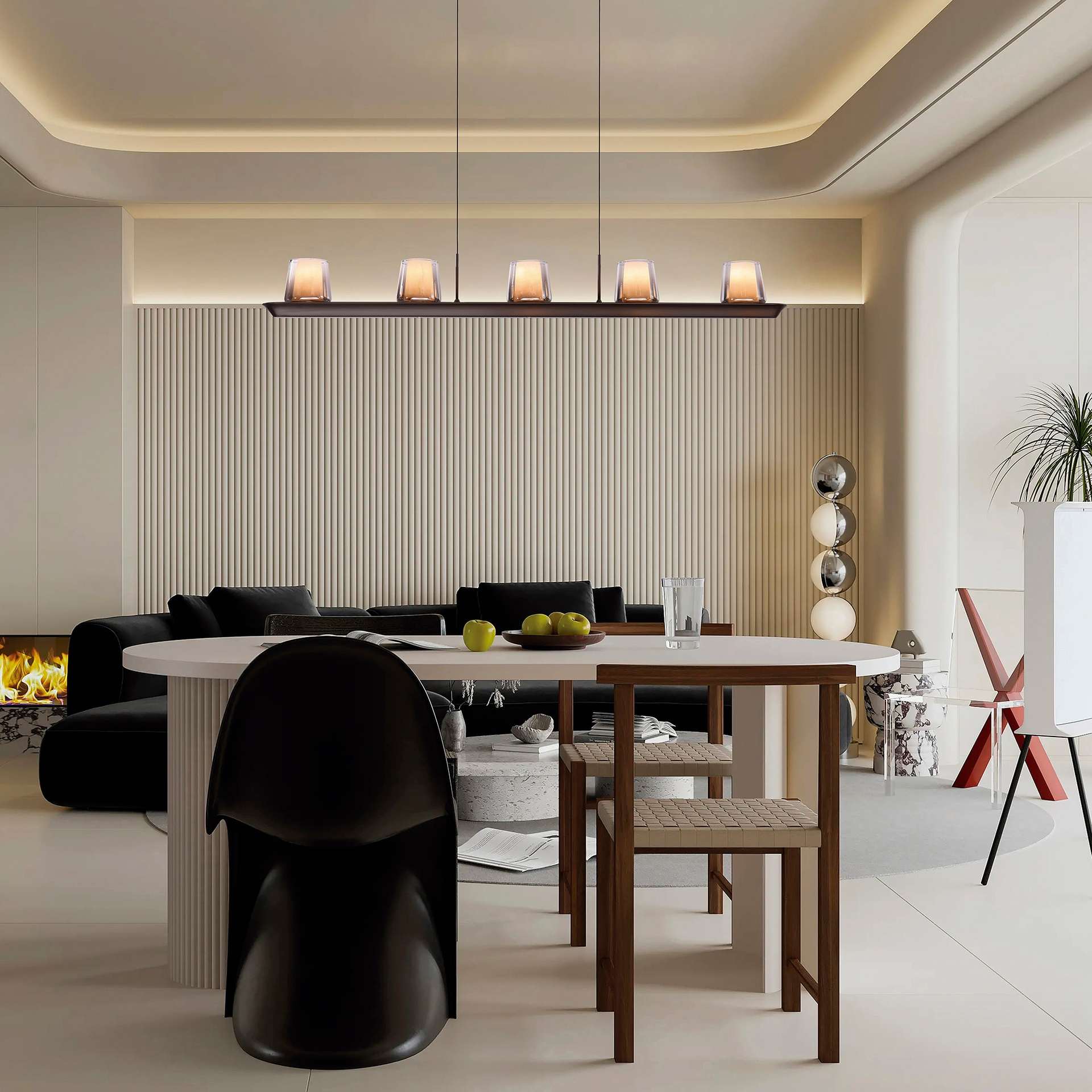 Sospensione lineare led ALABASTRO - immagine 2