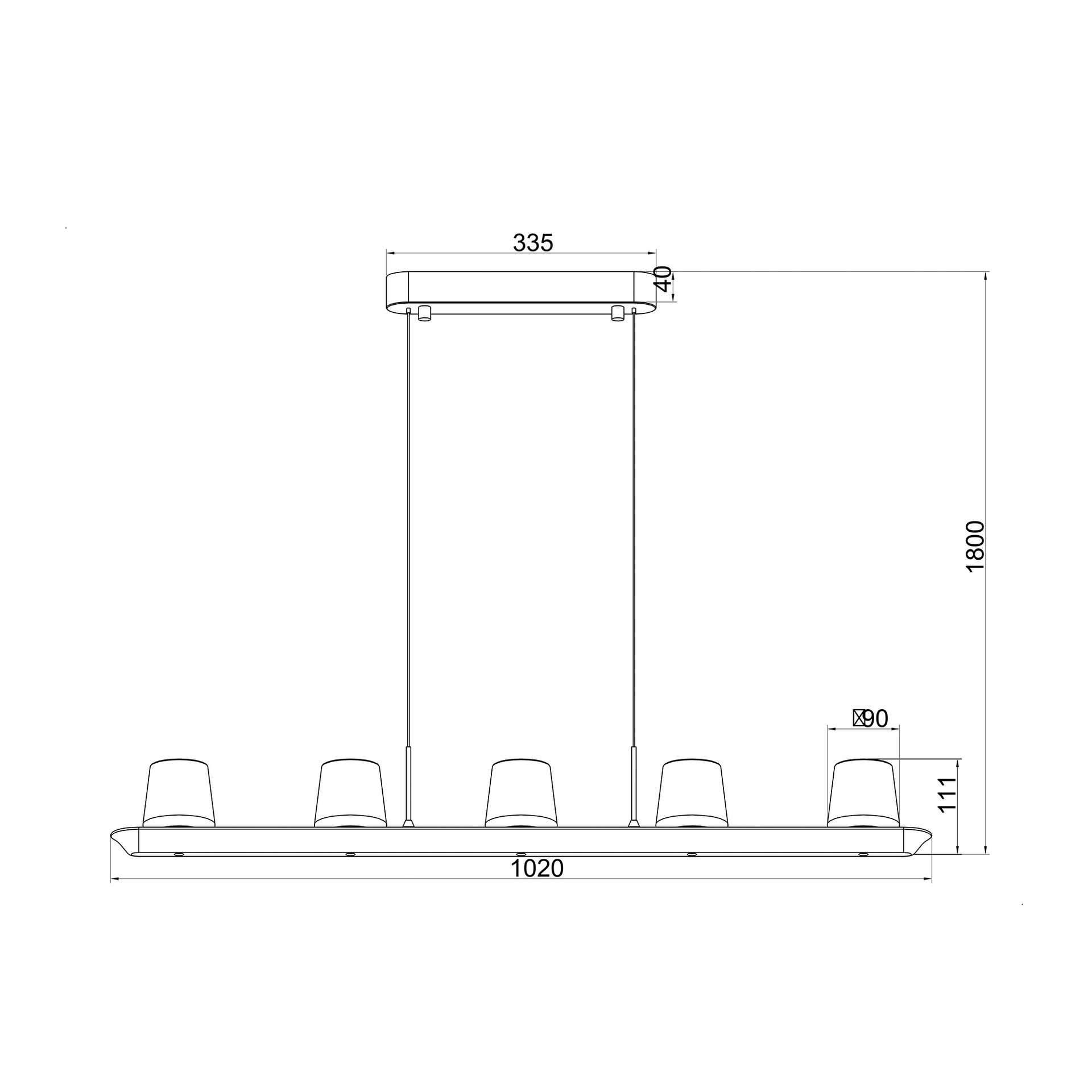 Sospensione lineare led ALABASTRO - immagine 7