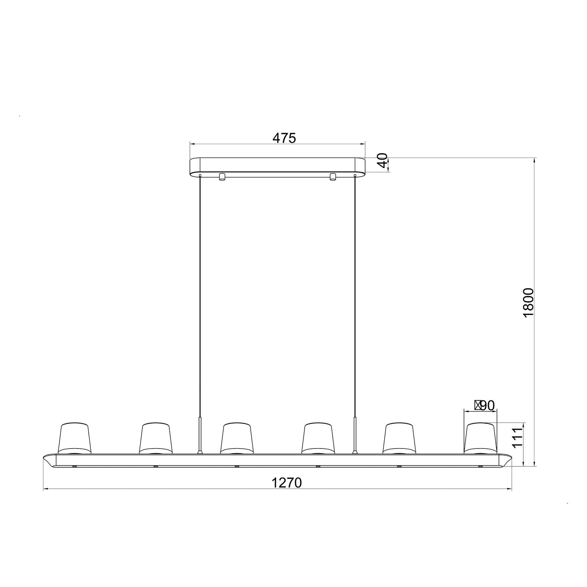 Sospensione lineare led ALABASTRO - immagine 8