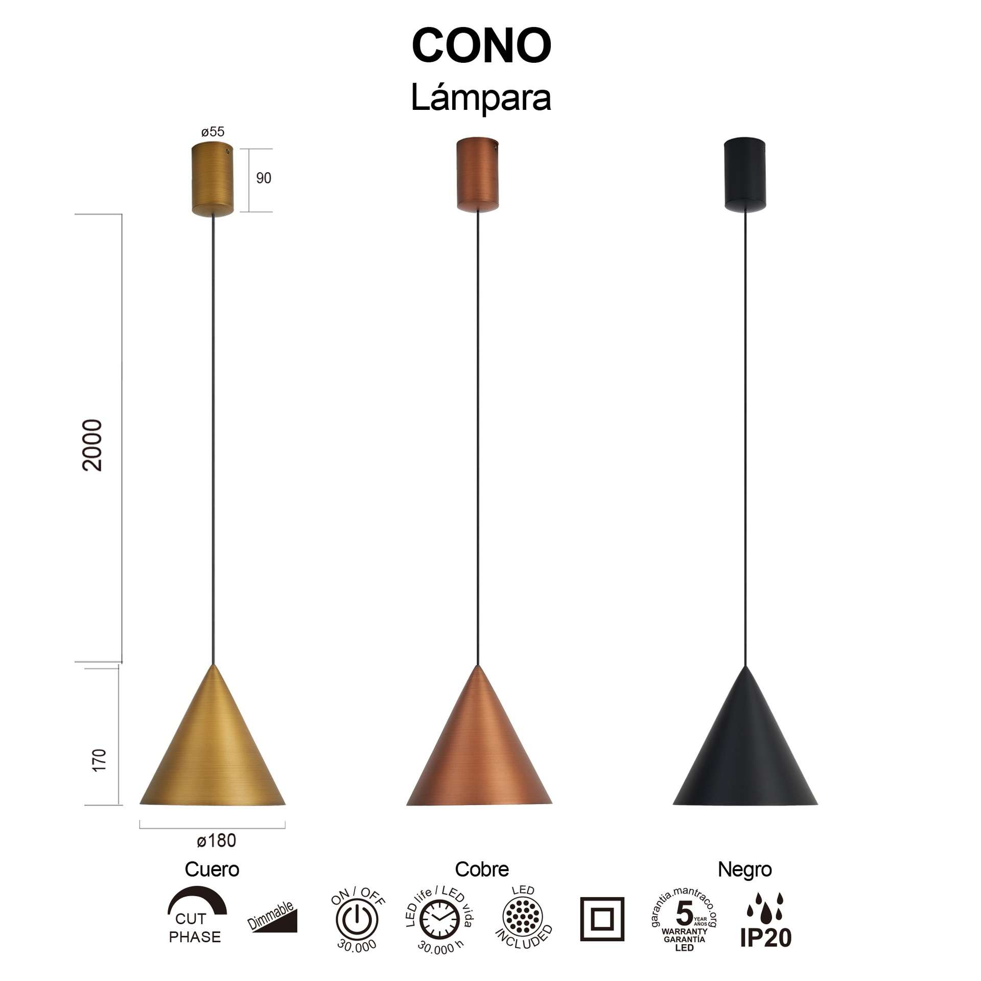Sospensione led CONO - immagine 2