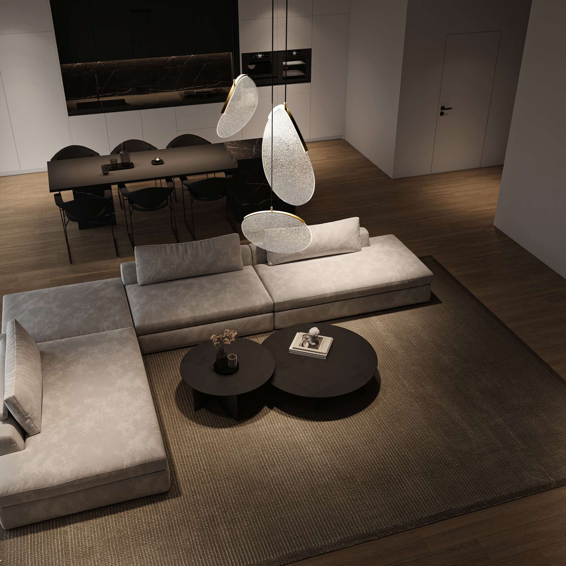 Sospensione 3 luci OASIS led 40W - immagine 2