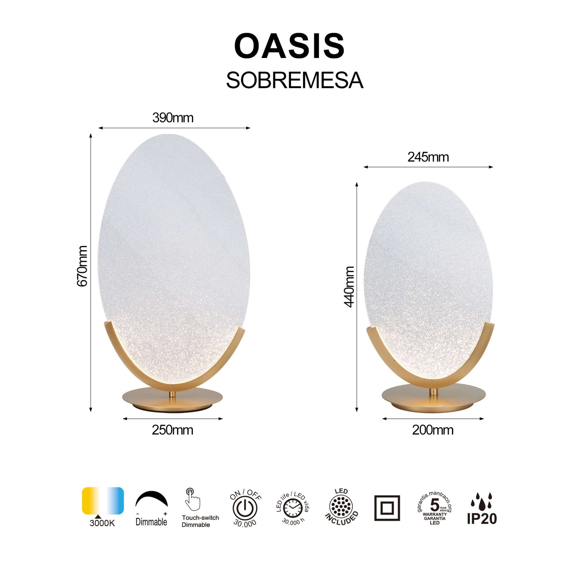 Lampada da tavolo led OASIS - immagine 3